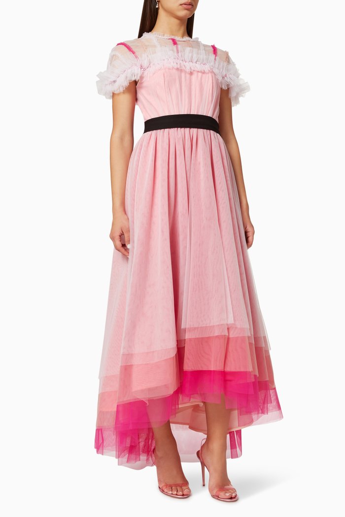 

Ruffle Dress in Tulle, Pink