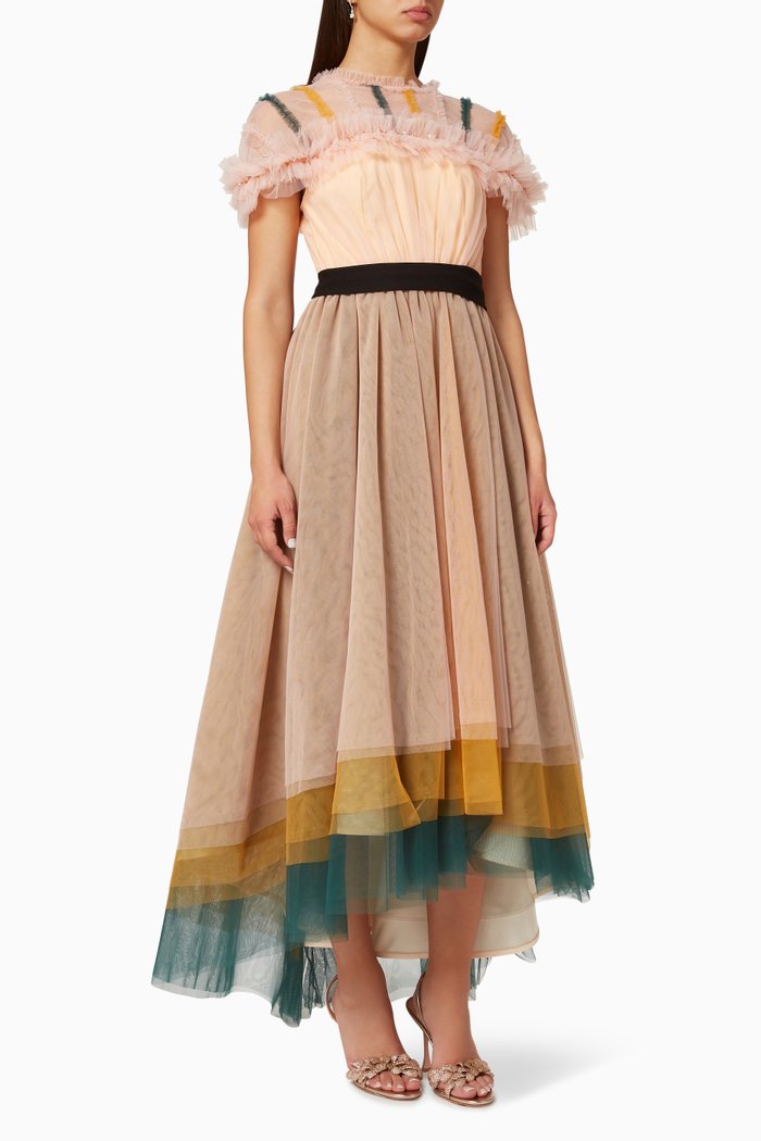 

Ruffle Dress in Tulle, Yellow