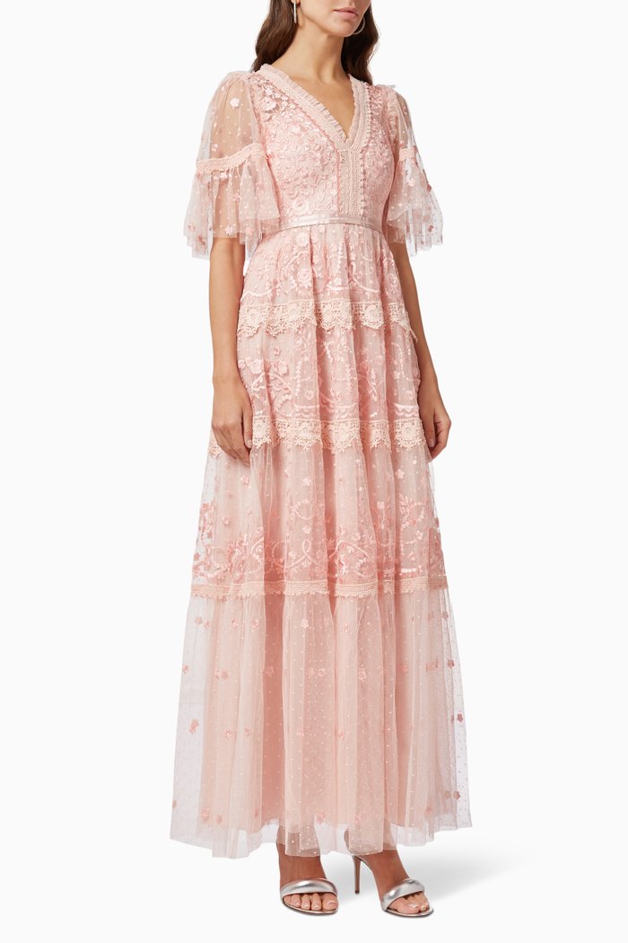 

Midsummer Lace Gown in Tulle, Purple