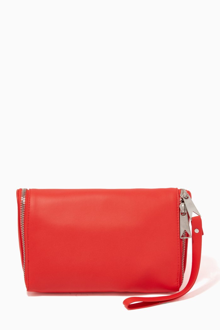 Small Organiser in Intrecciato Calfskin, Red