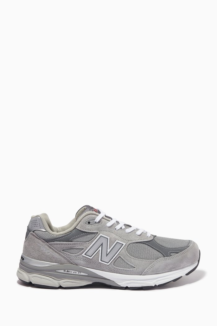 

990 v3 Sneakers in Suede & Mesh, Grey