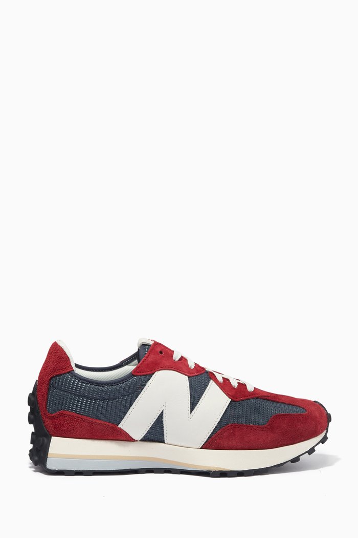 

327 Scarlet Sneakers in Suede & Mesh, Red