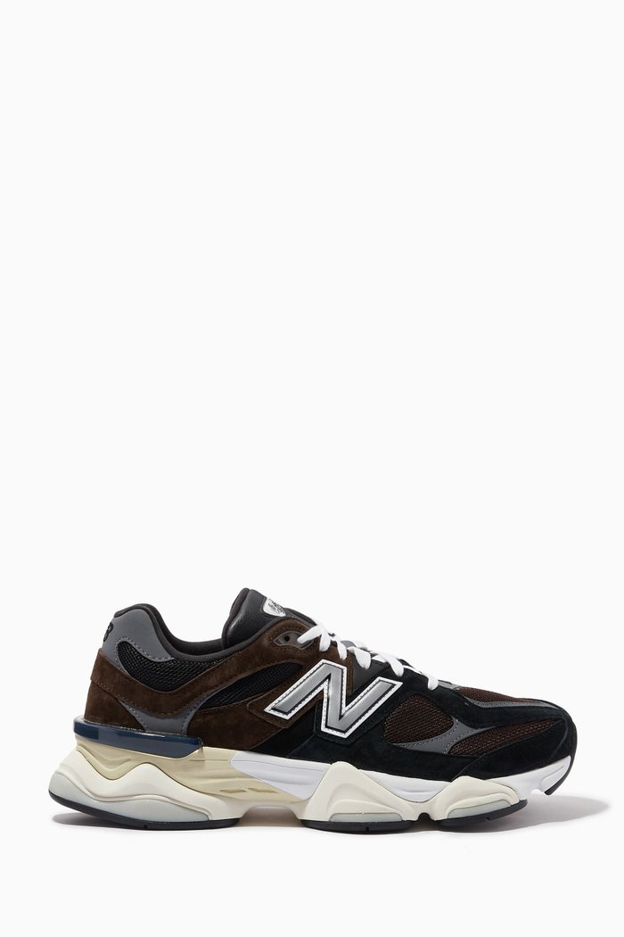 9060 Sneakers in Suede & Mesh, Brown