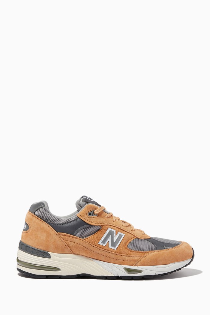 

MADE in UK 991 Sneakers in Suede & Mesh, Neutral