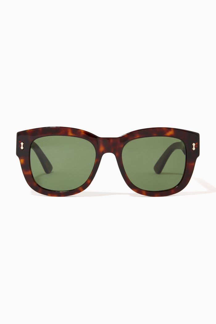 

D Frame Sunglasses in Acetate, Brown