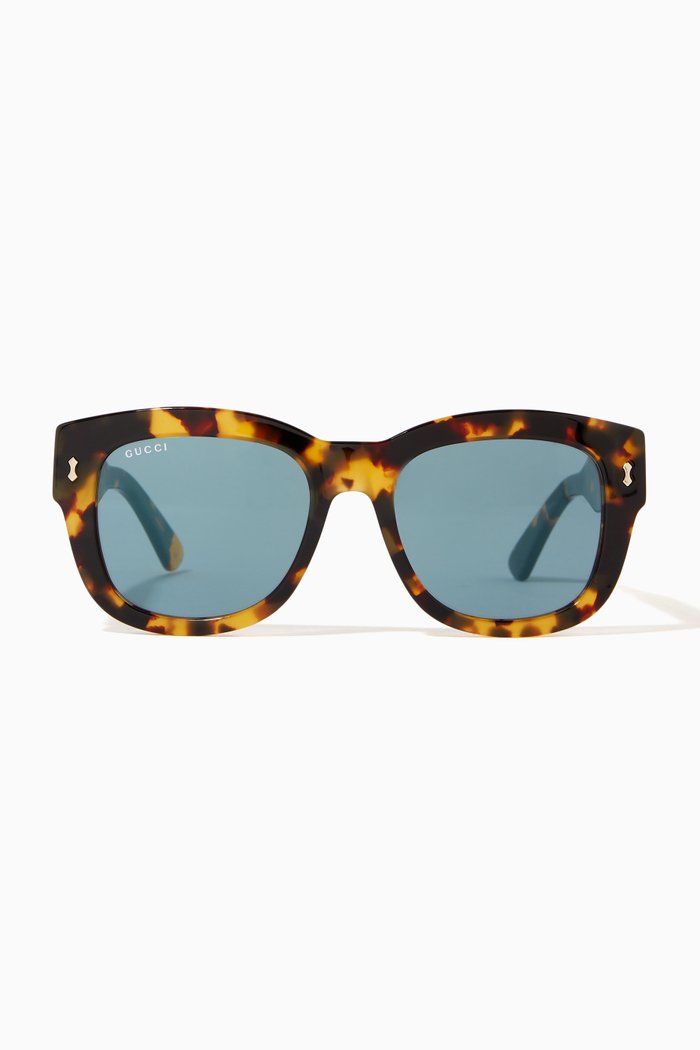 

D Frame Sunglasses in Acetate, Brown