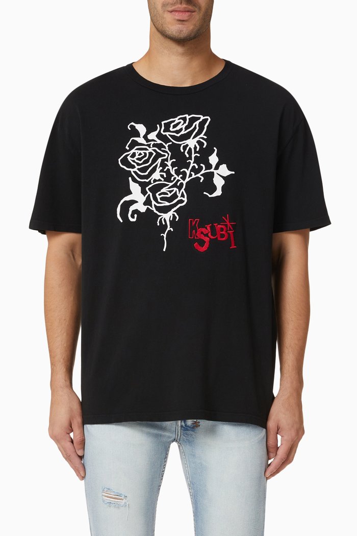 

Rose Biggie T-short in Cotton Jersey, Black