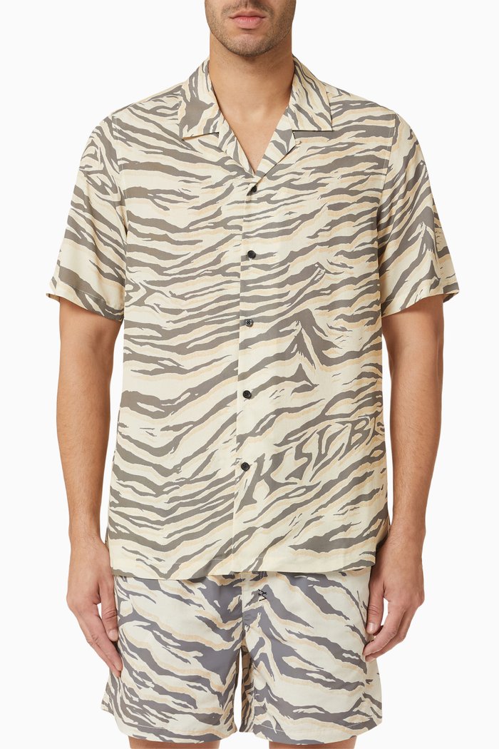 

Tigerrr Resort Shirt in Lyocell, Neutral
