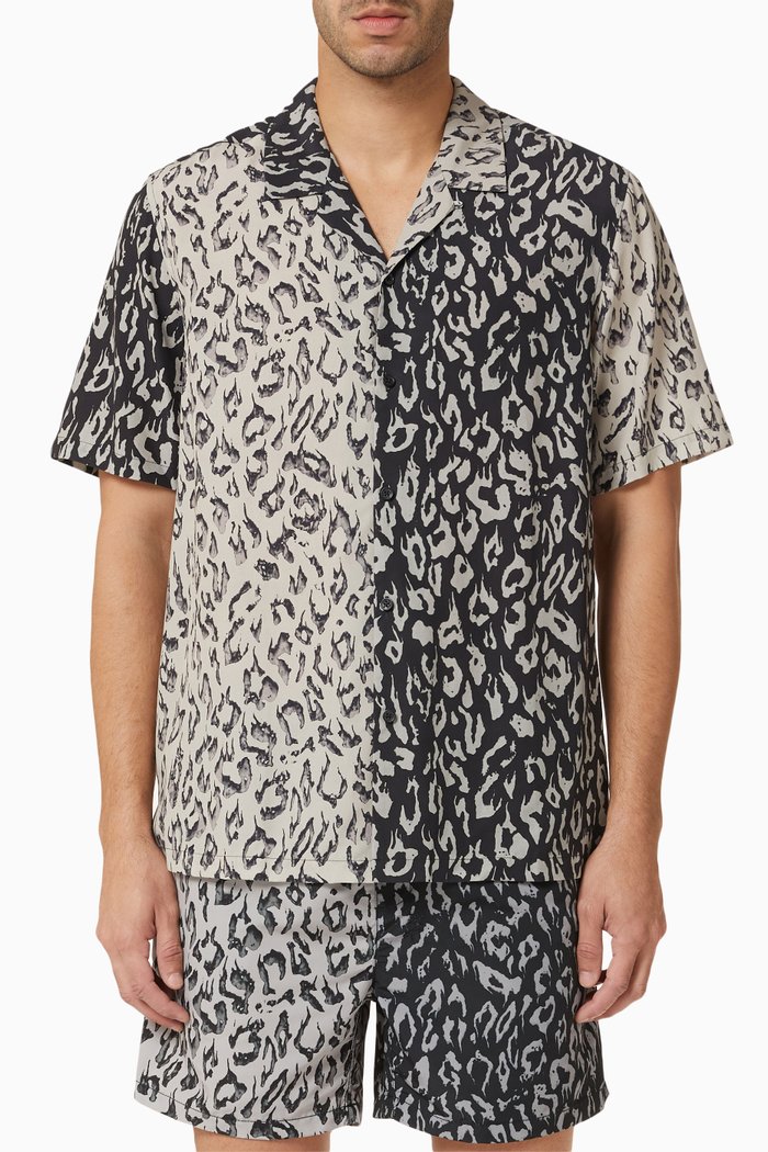 

Fire Resort Two-tone Shirt in Lyocell, Multicolour