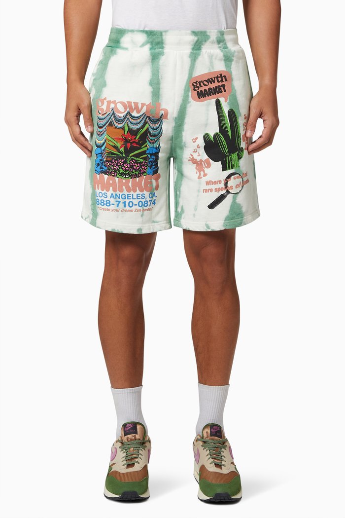 

Growth Market Tie Dye Sweatshorts in Cotton, Multicolour