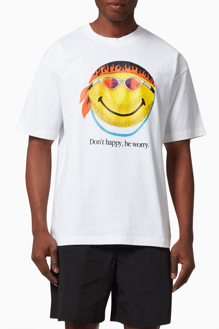 

Don't Happy Be Worry T-Shirt, White