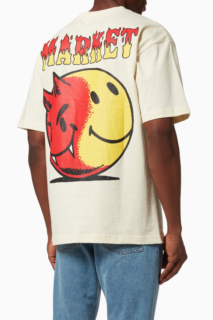 

Smiley Good & Evil T-Shirt in Cotton, Neutral