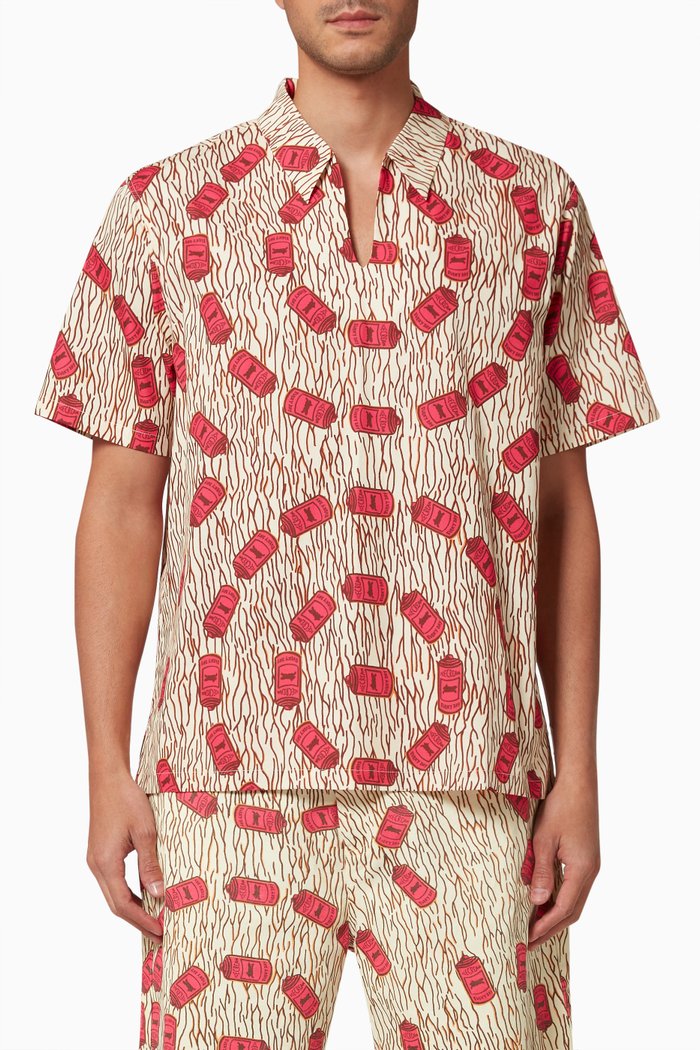 

Spray Camo Pullover Shirt in Cotton, Multicolour