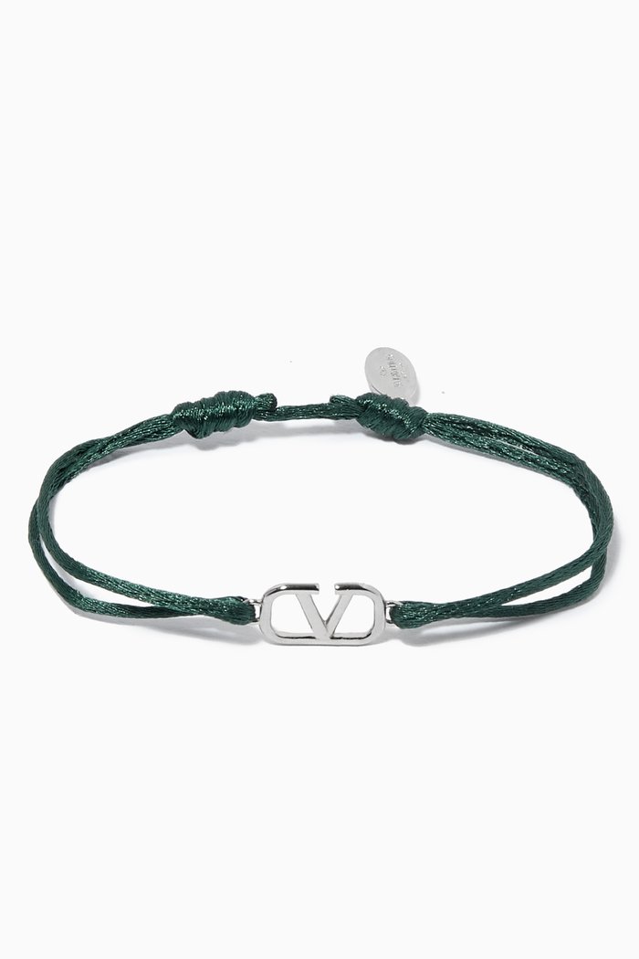 

Valentino Garavani VLOGO Bracelet in Cotton, Green