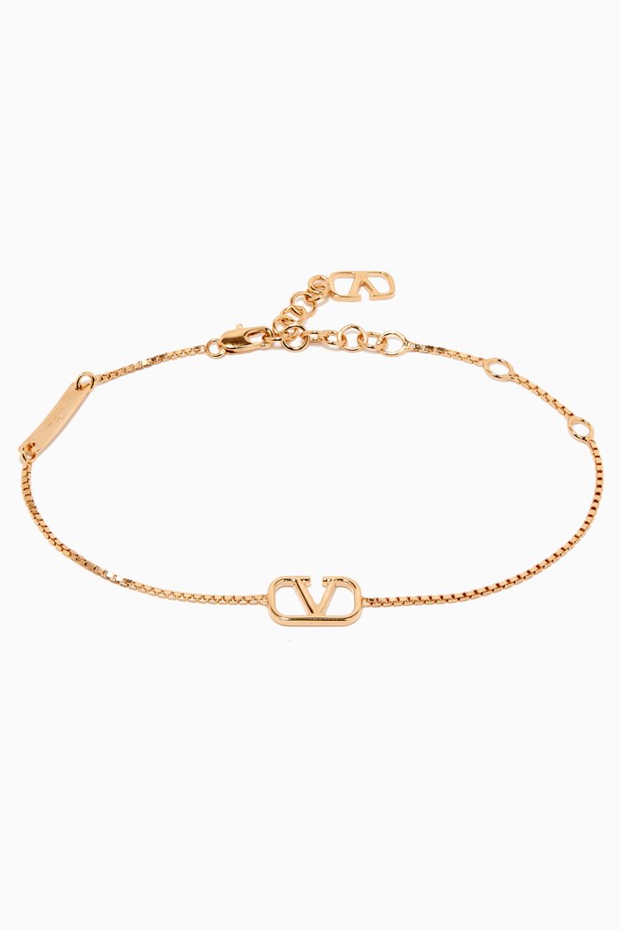 

Valentino Garavani VLOGO Bracelet in Metal, Gold
