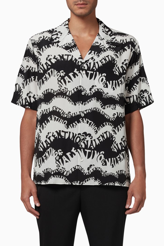 

Bowling Shirt in Silk, Black