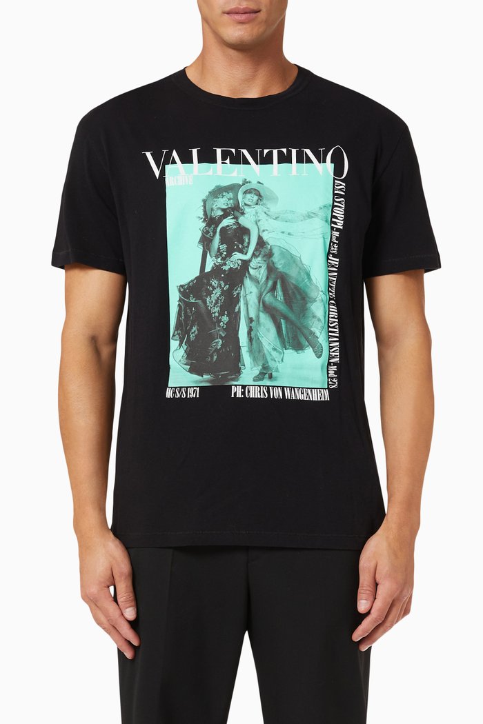 

Isa Stoppi Archive Graphic Printed T-shirt in Cotton, Black