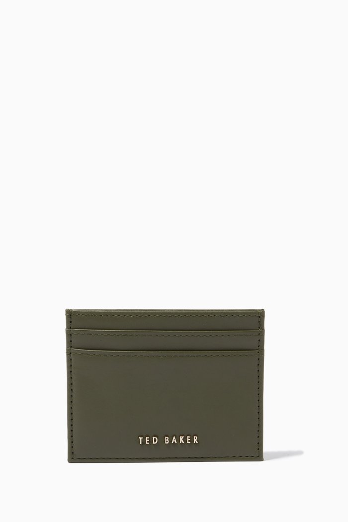 

Garcina Card Holder in Leather, Green