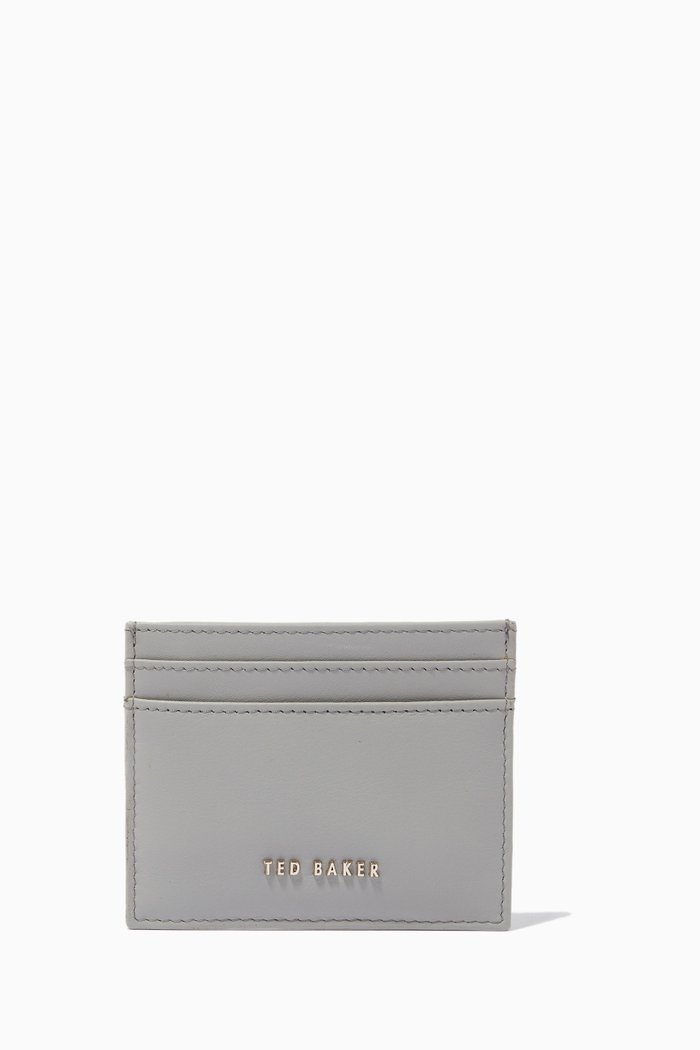 

Garcina Card Holder in Leather, Grey