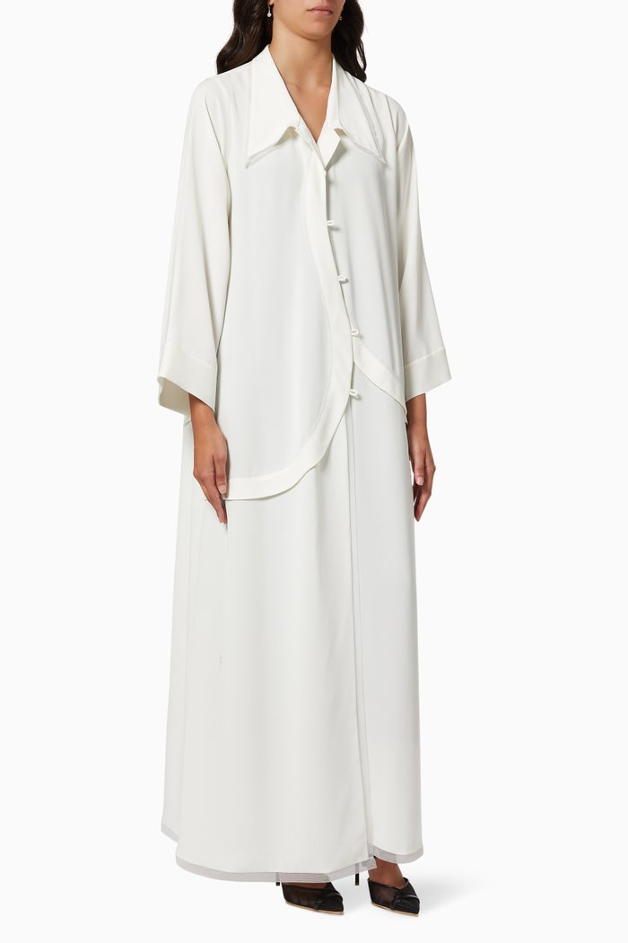 

Collared Long Sleeve Abaya, Neutral