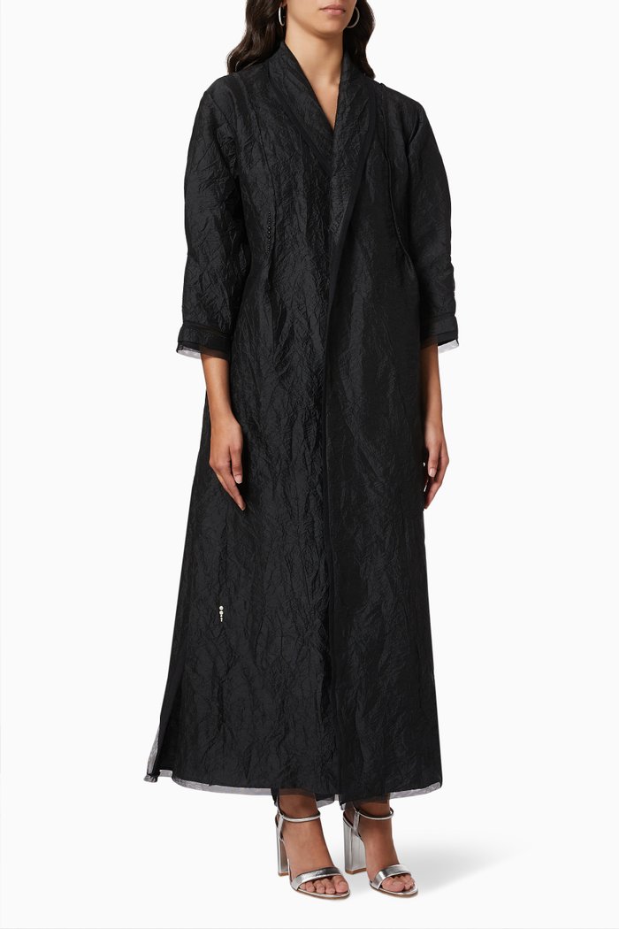 

Crystal Embellished Abaya, Black