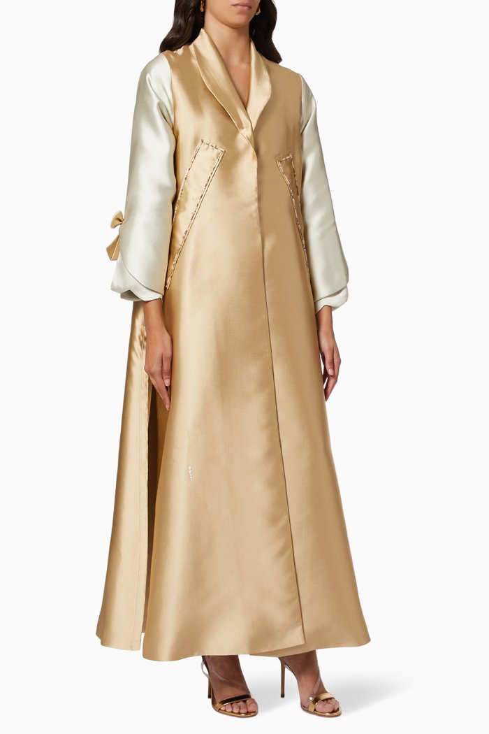 

Long Sleeve Collared Abaya, Multicolour