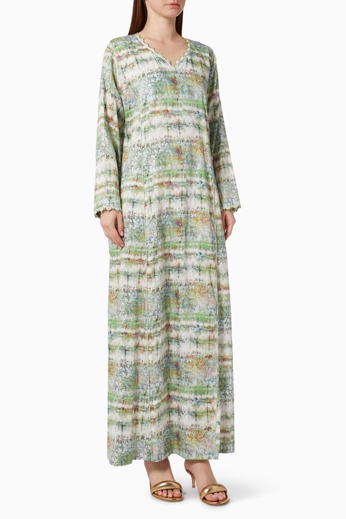 

Long Sleeve Lace Jalabiya, Multicolour