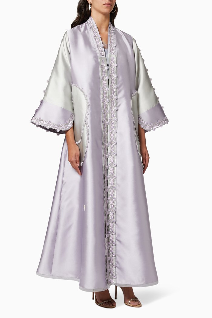 

Floral Embroidered Abaya, Multicolour