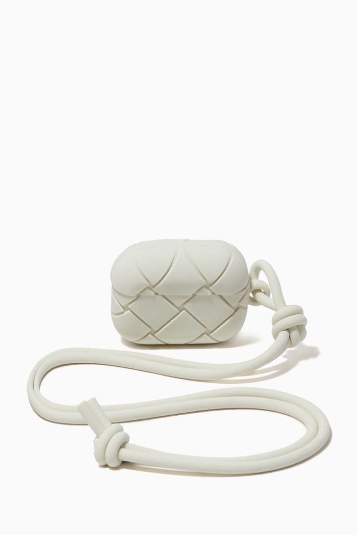

AirPods Pro Case in Intrecciato Rubber, Neutral