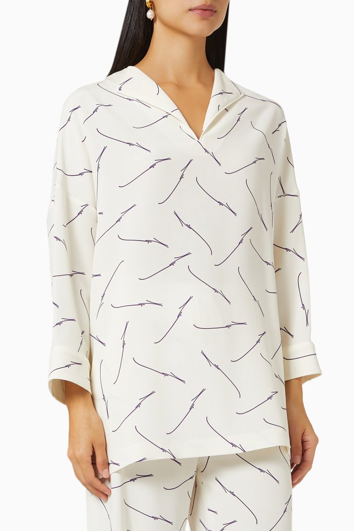 

Ilsa Shirt in Silk Cady, White