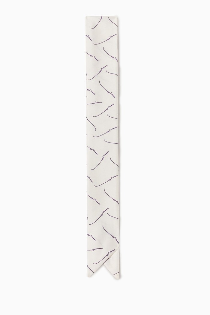 

Love Tie Band in Silk Twill, White