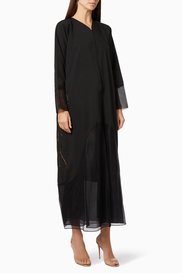 

Embroidered Abaya, Black