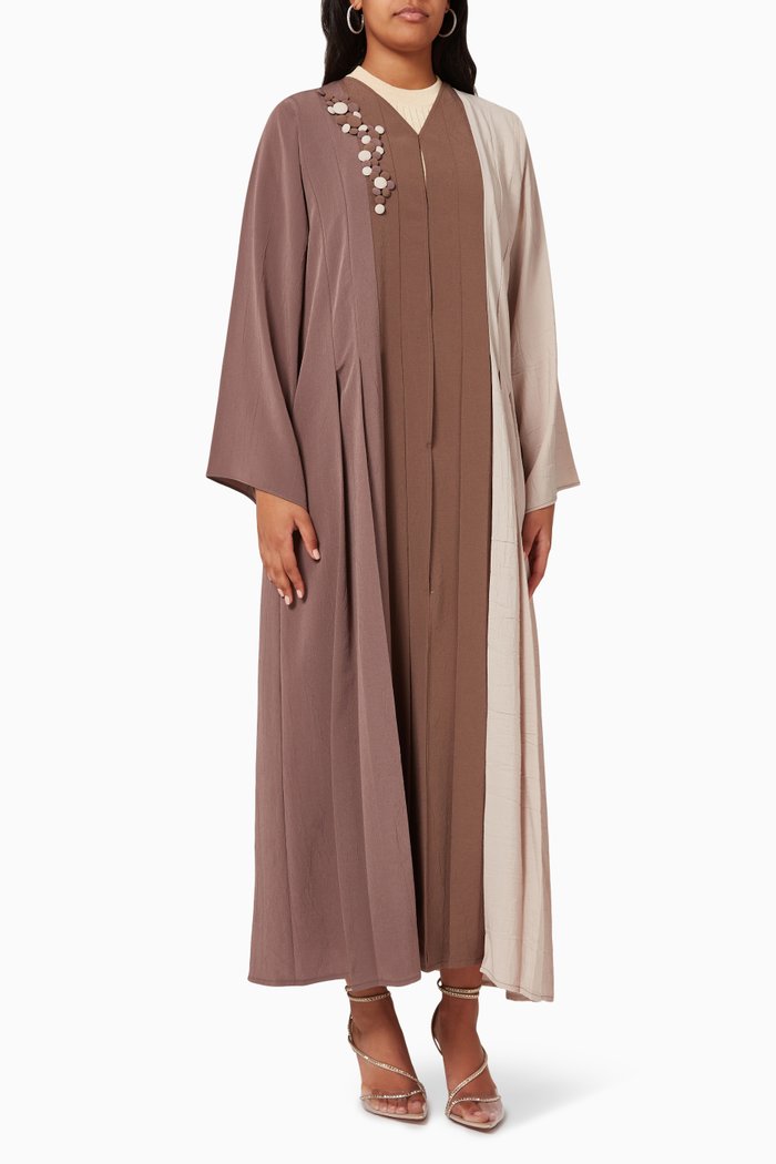 

Button Long Sleeve Abaya, Multicolour