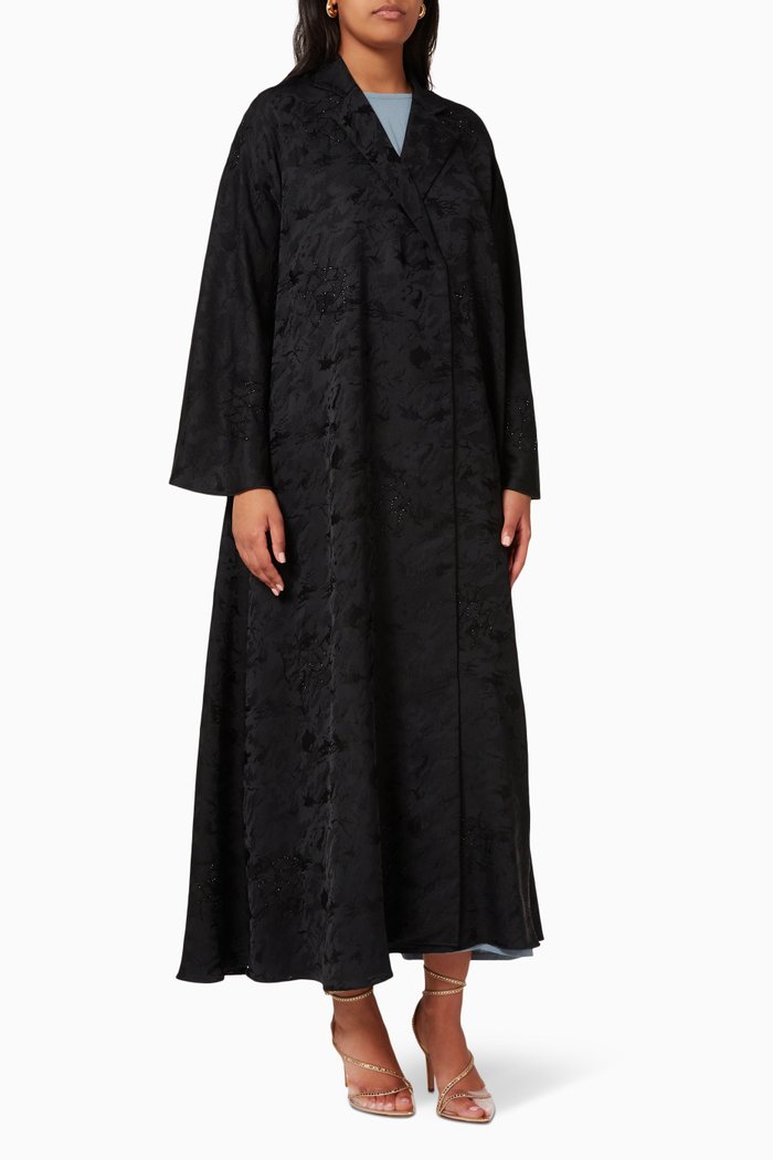 

Bead Embellished Abaya, Black