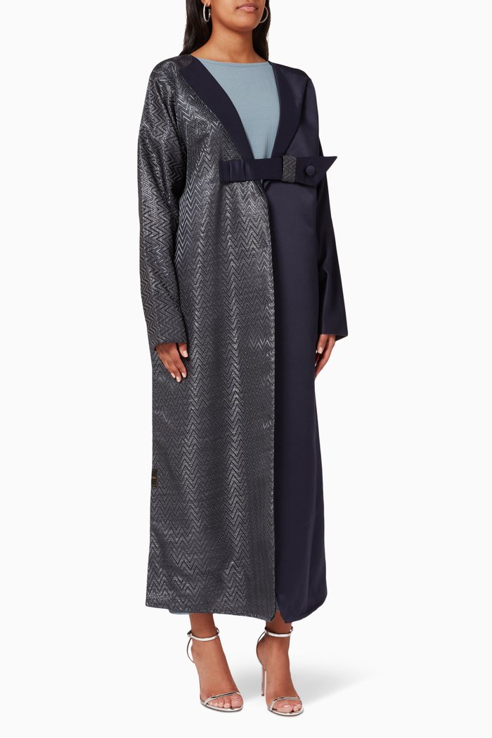 

Embellished Long Sleeve Abaya, Blue
