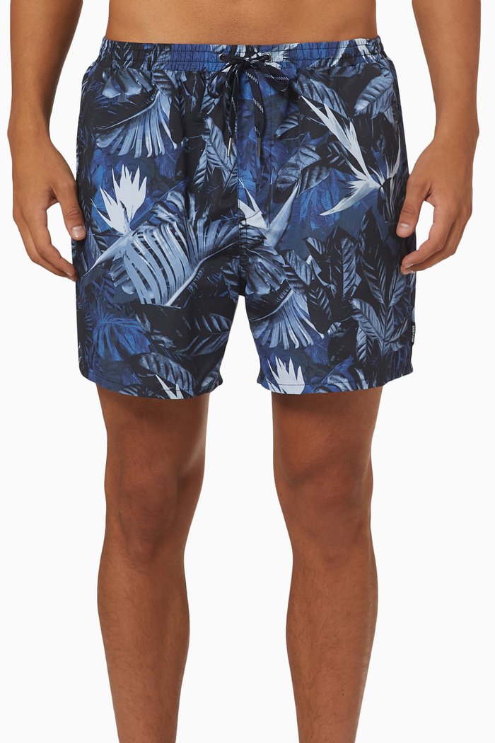 

Onsted Swim Flora Board Shorts in Nylon, Blue