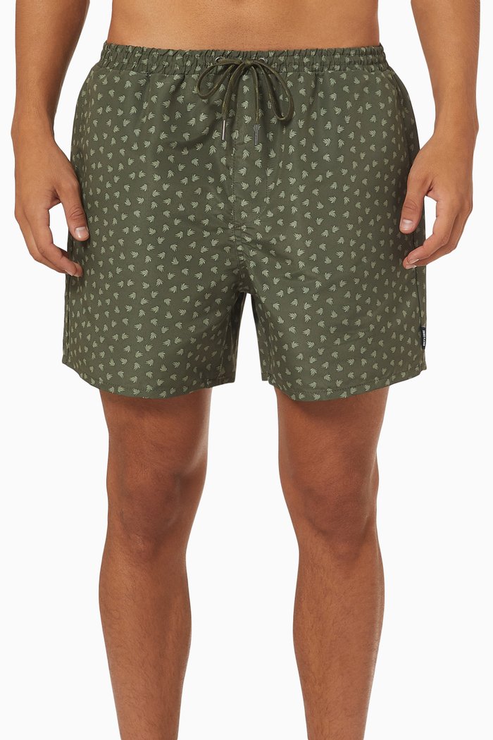 

Onsted Swim Ditsy Shorts in Polyester, Green