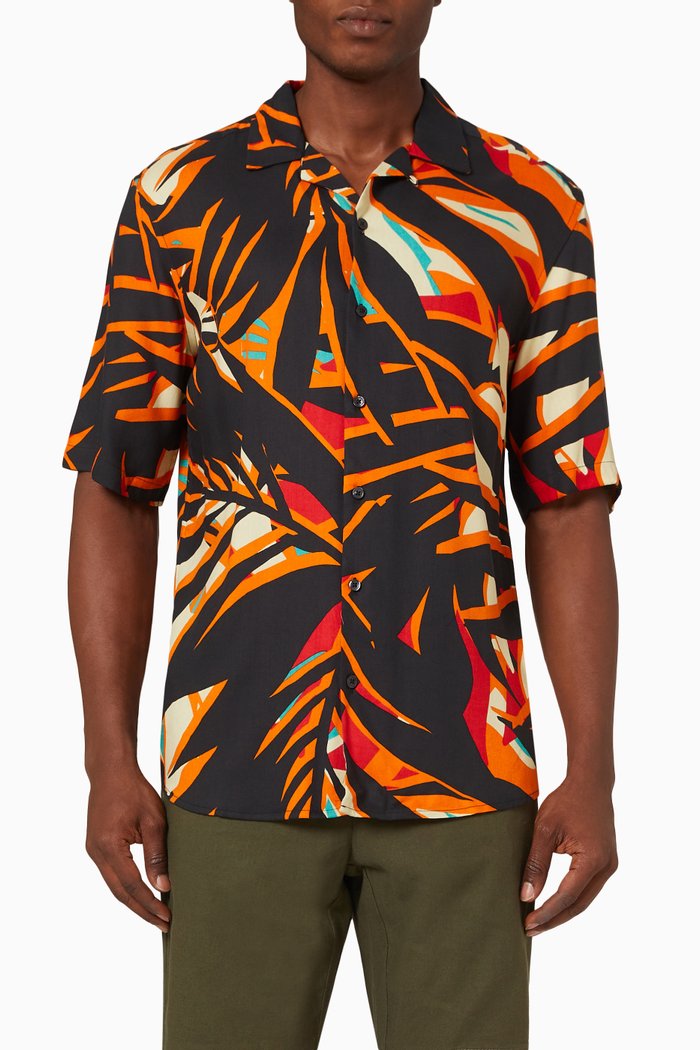 Printed Shirt in Viscose, Multicolour