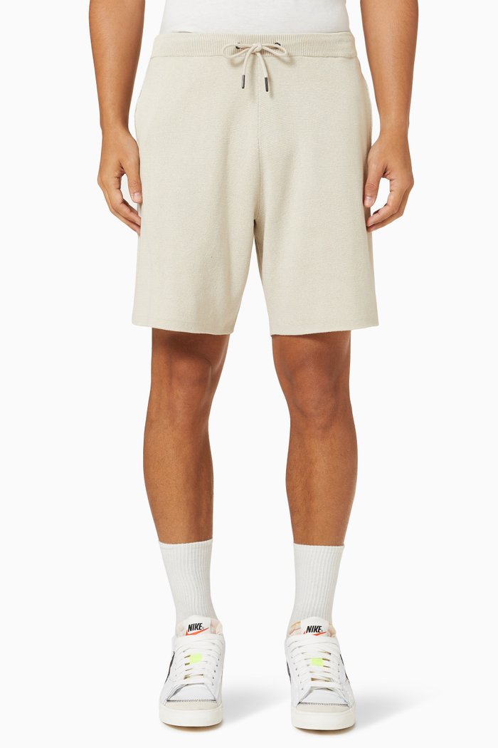 

Knit Shorts in Cotton, Neutral