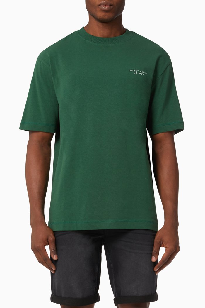 Vitamine T-shirt in Cotton Jersey, Green