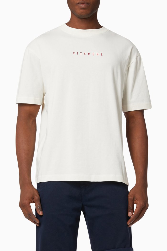 

Vitamine T-shirt in Cotton Jersey, White