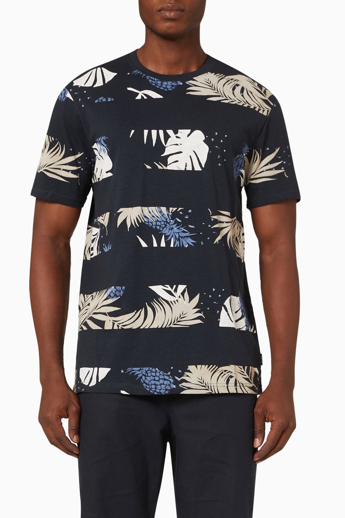 

Printed T-shirt in Cotton, Blue