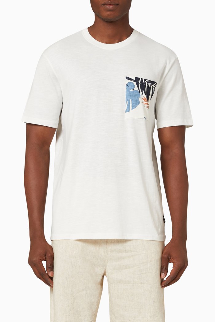 

Patch Pocket T-shirt in Cotton, White