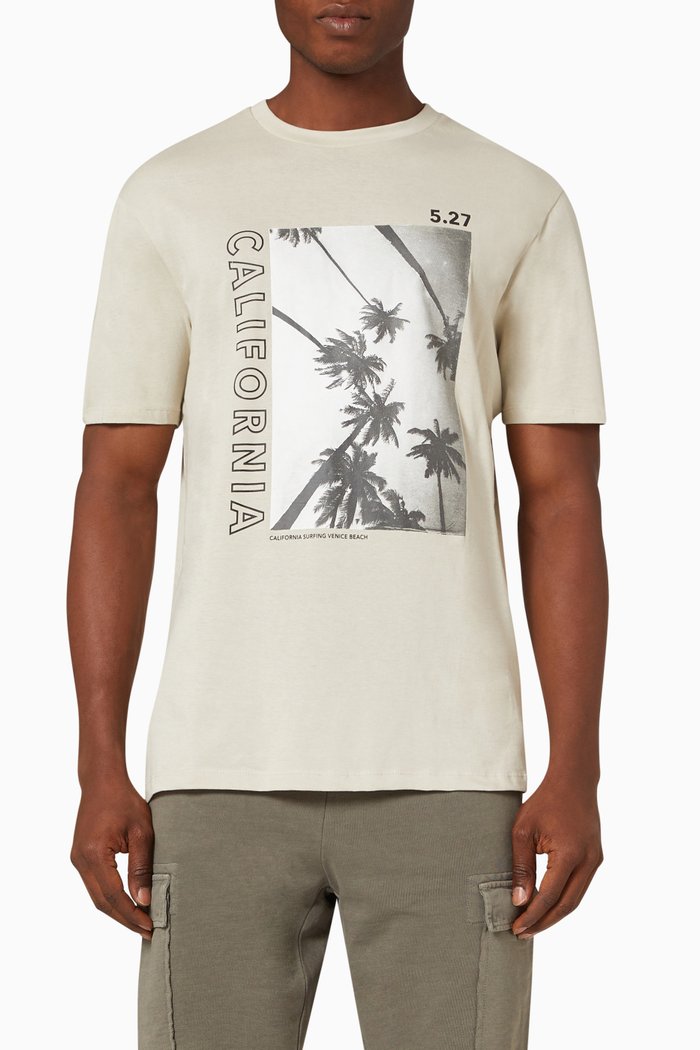 

Graphic Print T-shirt in Cotton, Neutral
