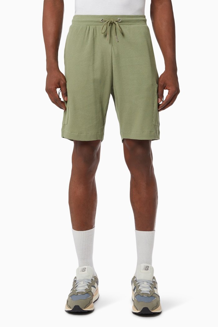 

Onsalf Sweatshorts in Waffle Jersey, Green