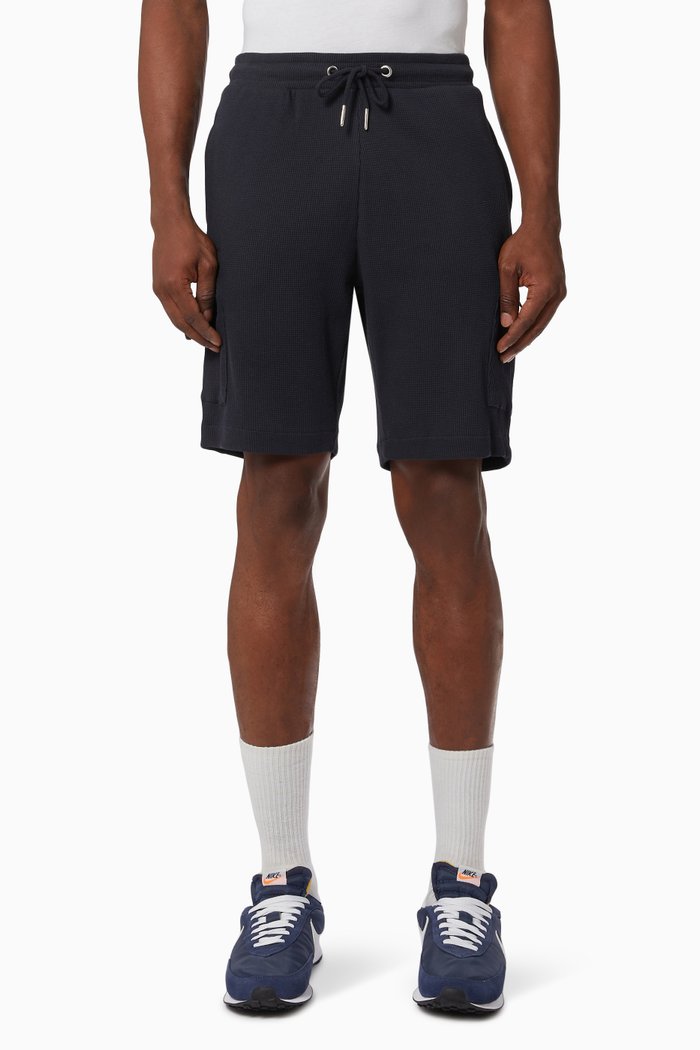 Onsalf Sweatshorts in Waffle Jersey, Blue