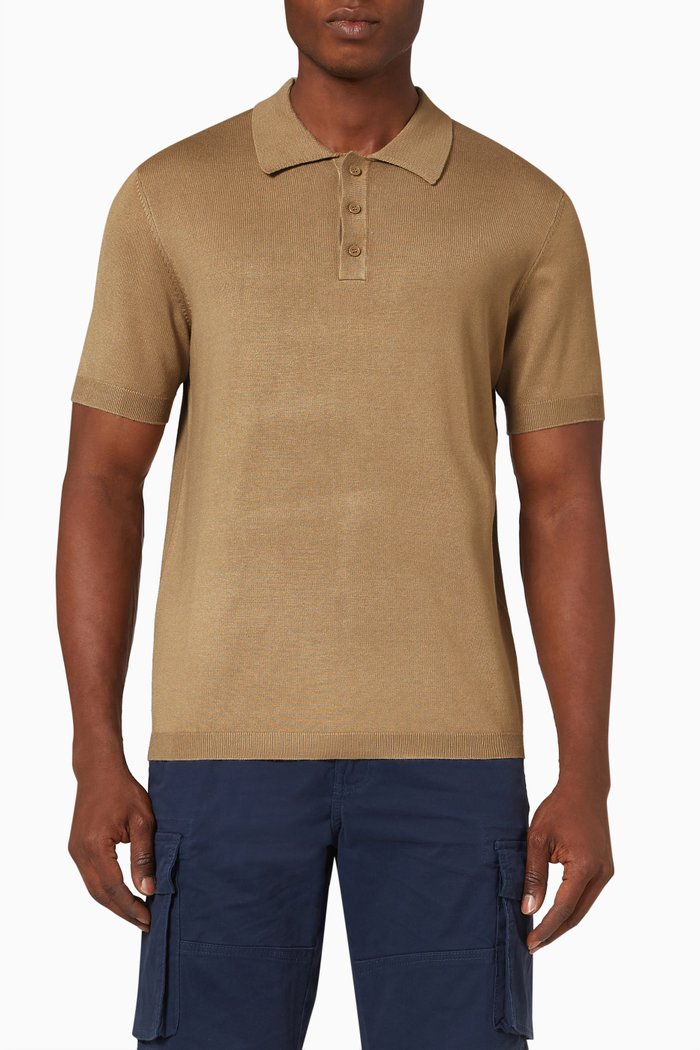 

Polo Shirt in Viscose Knit, Neutral