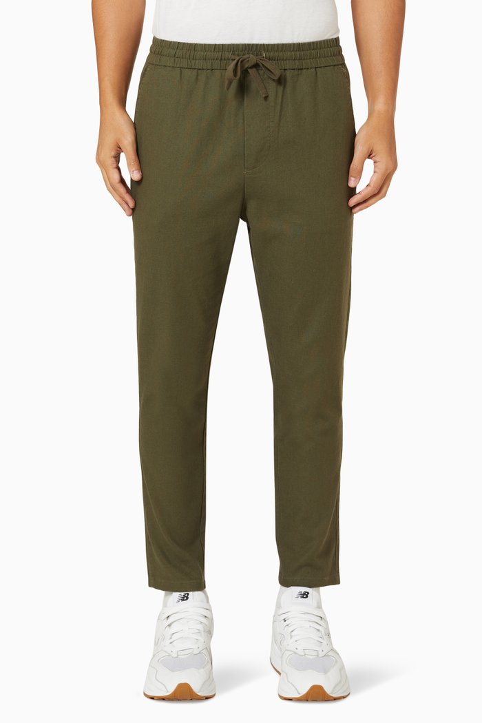 Pants in Cotton Blend, Green