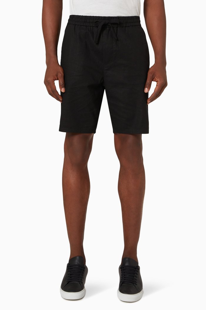 

Shorts in Cotton & Linen, Black