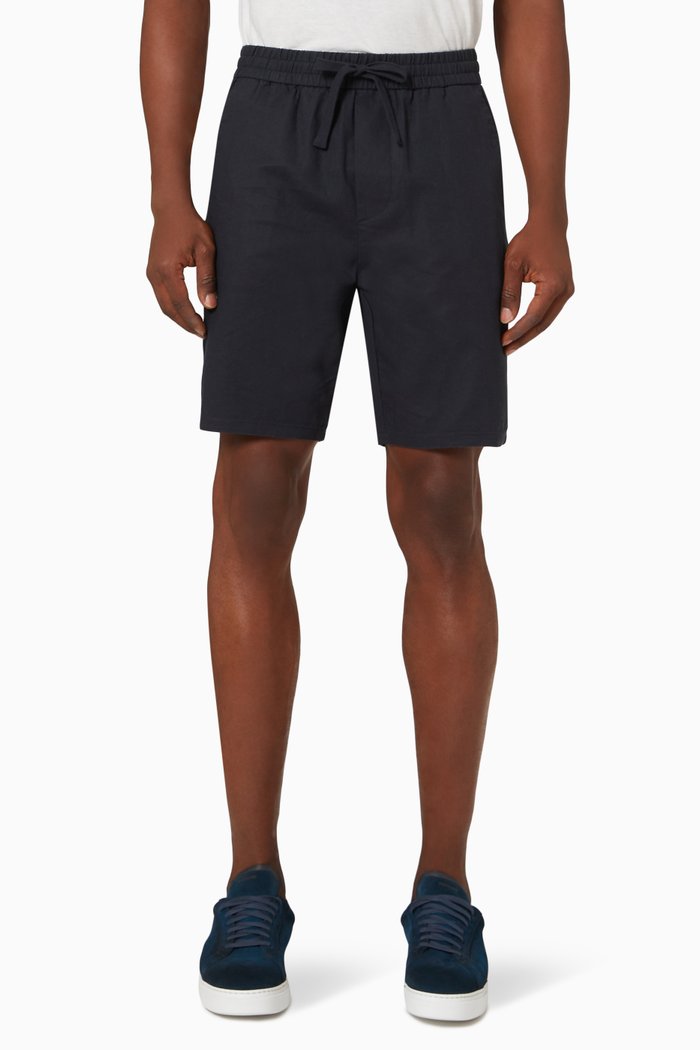 

Shorts in Cotton & Linen, Blue